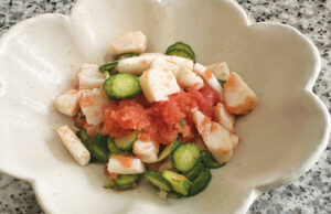 6. ホタテの明太子あえ